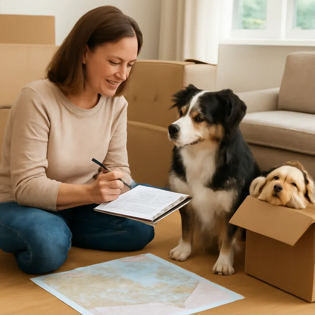 Move planning support image for moving with pets across canada