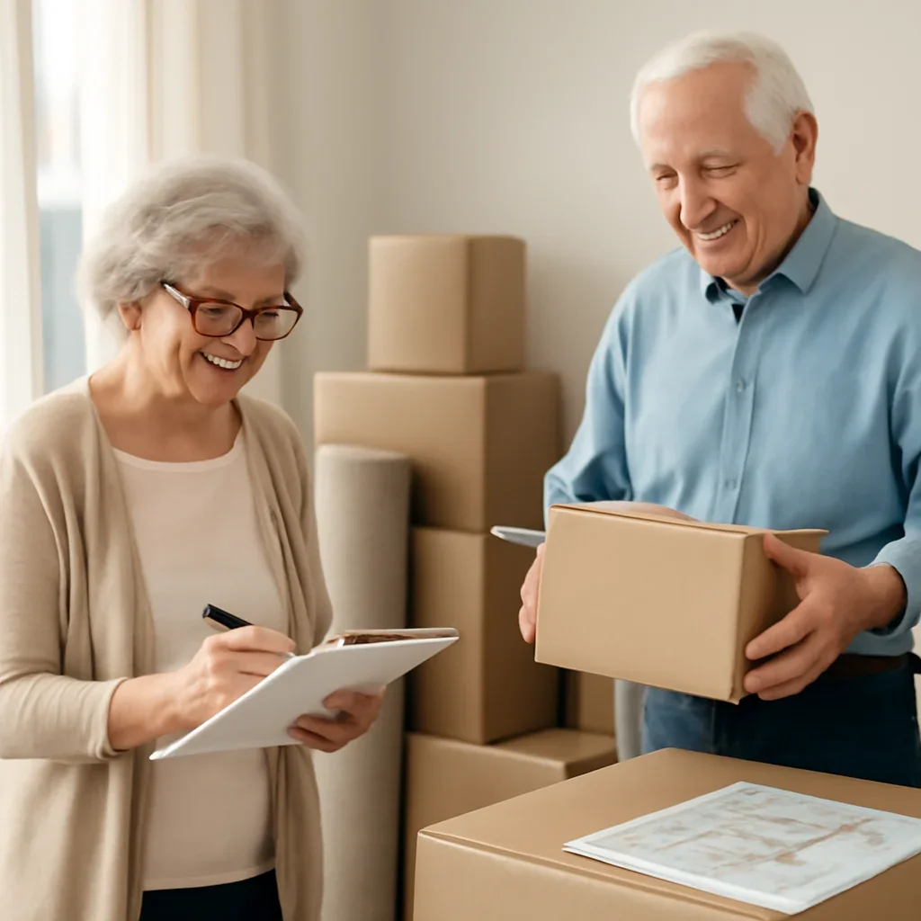 Move planning support image for senior moving guide: downsizing without stress