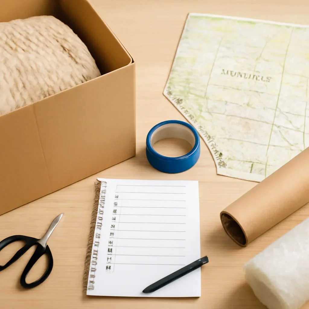 Packing and route planning materials for a Alberta move