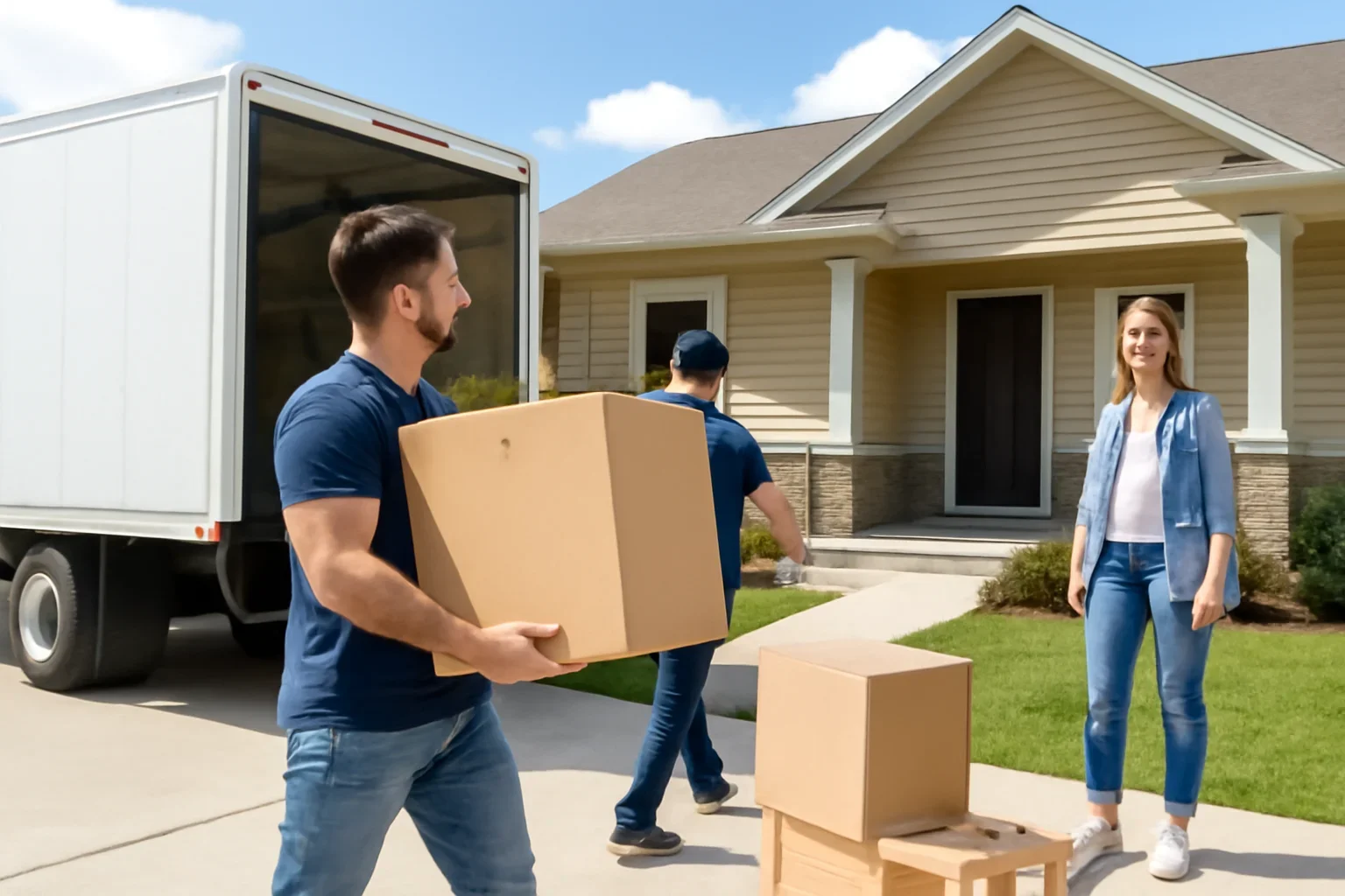 Moving day outside a home in Fort St. John