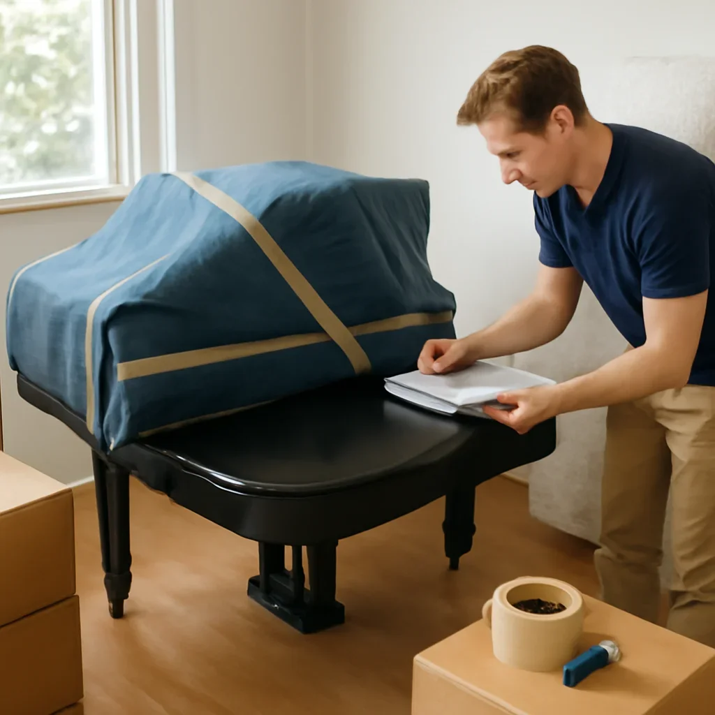 Preparation and packing support for piano & specialty item moving in vancouver