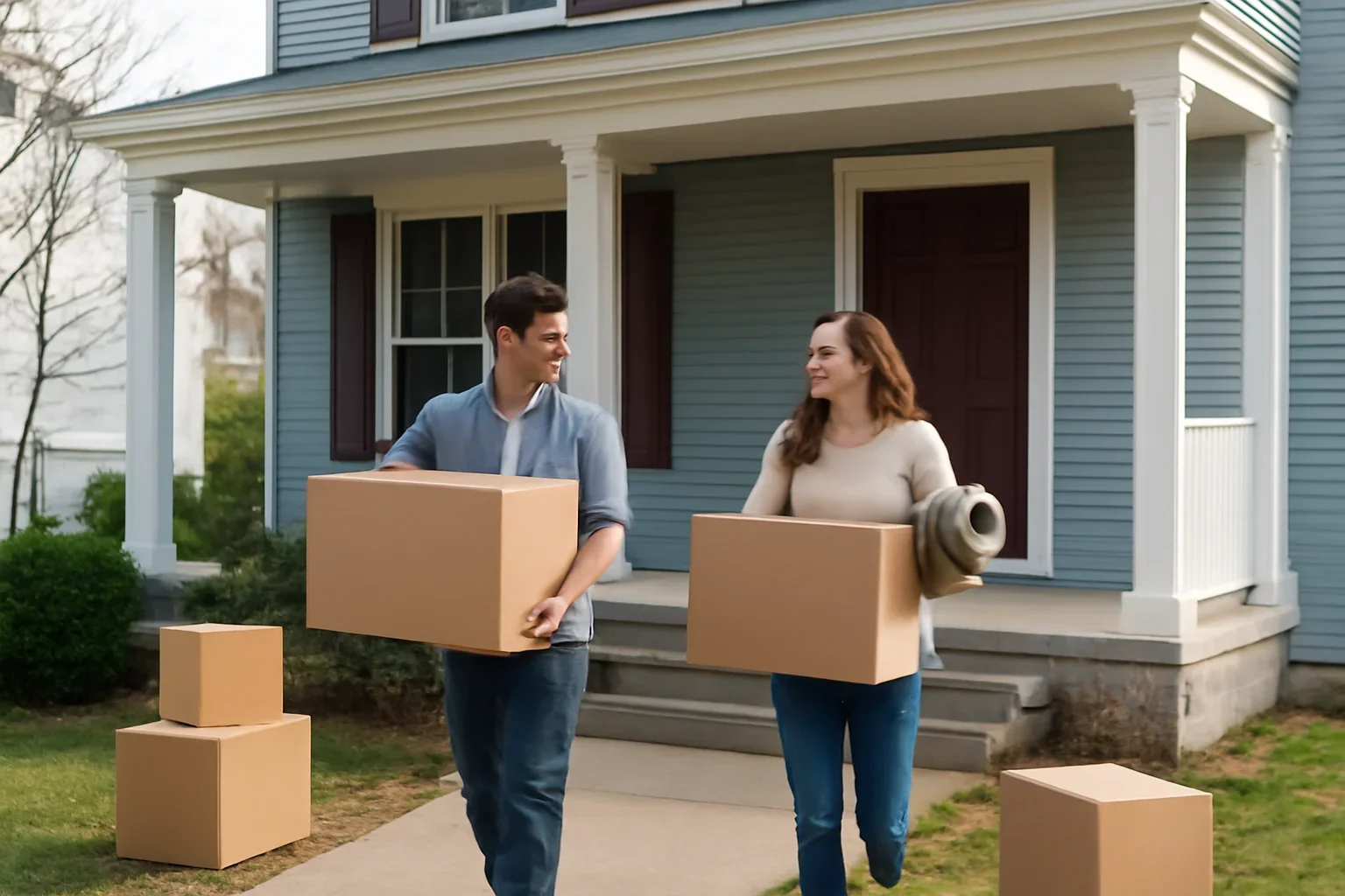Professional movers preparing for a residential move in Halifax Nova Scotia