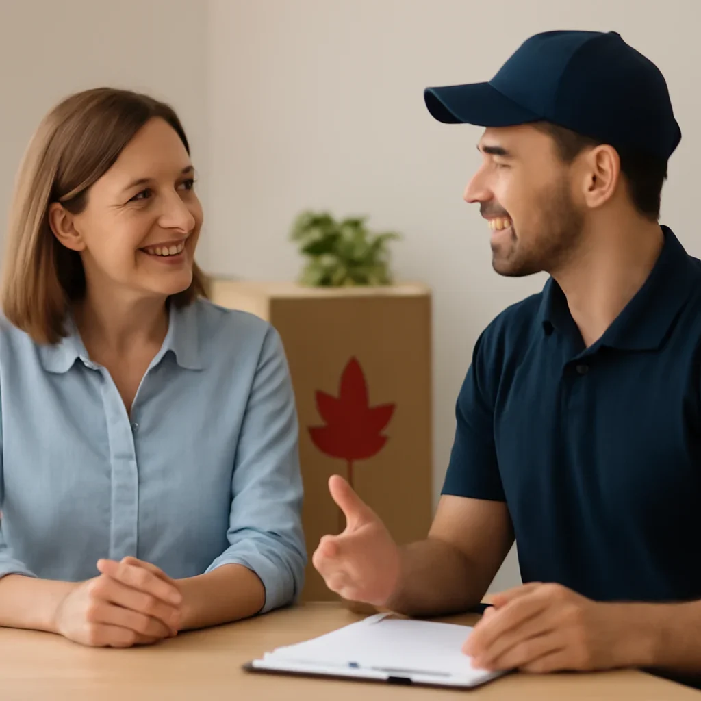 Customer discussing move details for Barrhaven