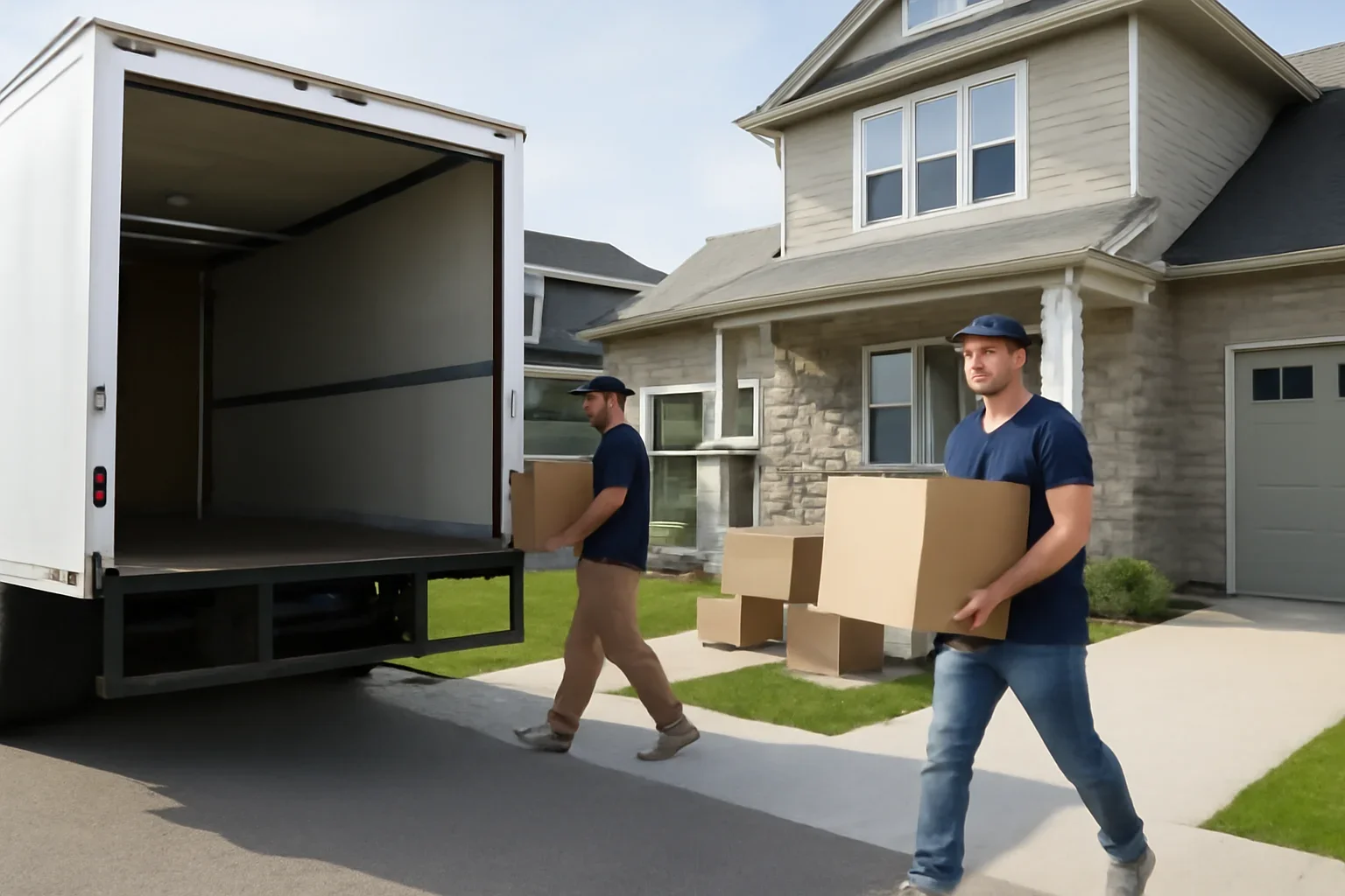 Moving day outside a home in Barrhaven