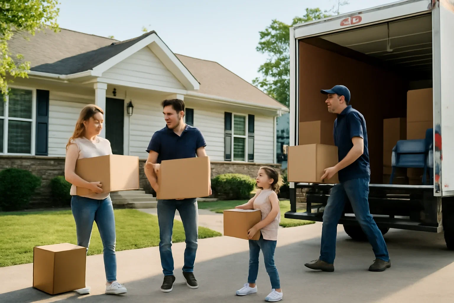 Moving day outside a home in Brockville