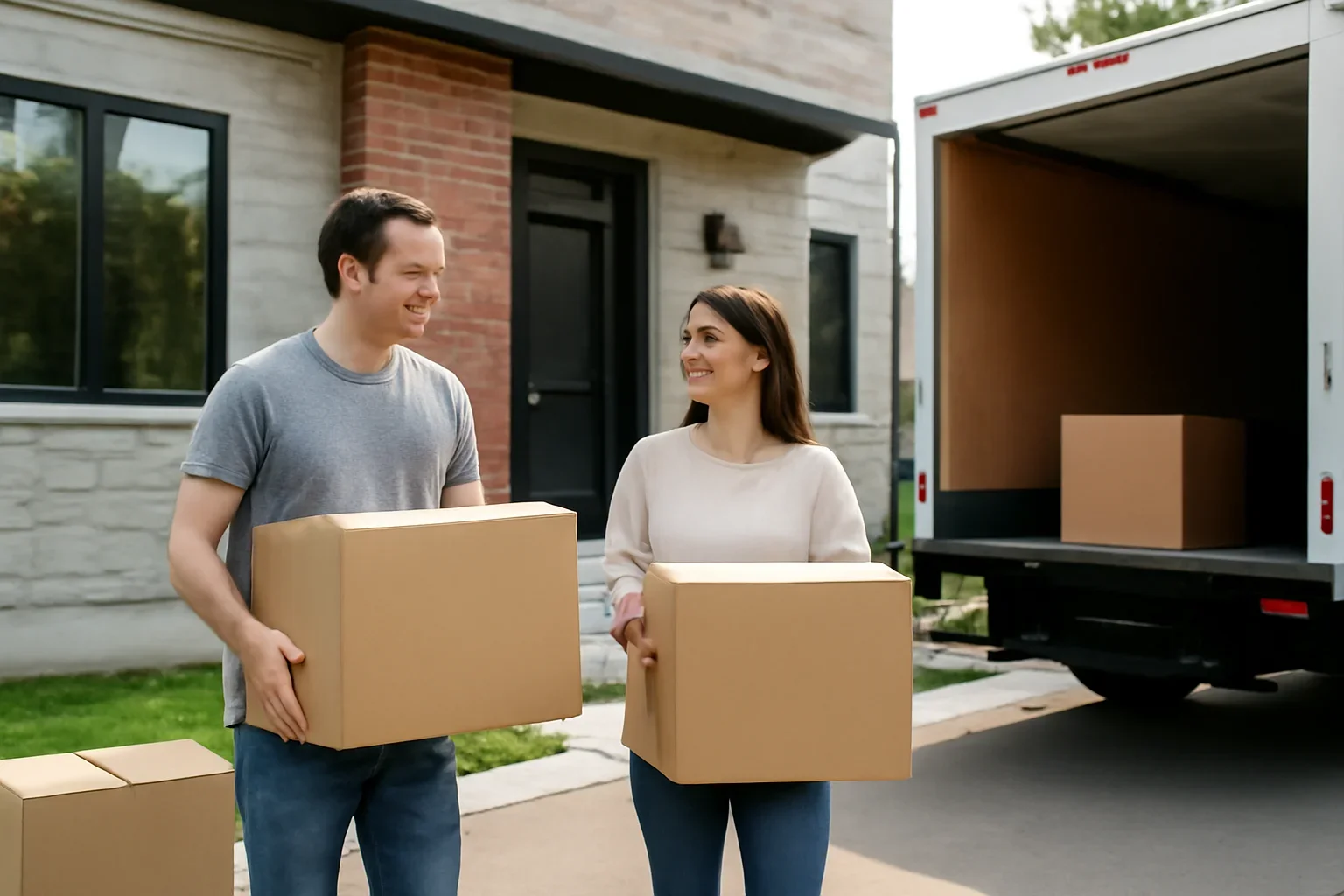 Moving day outside a home in Ottawa