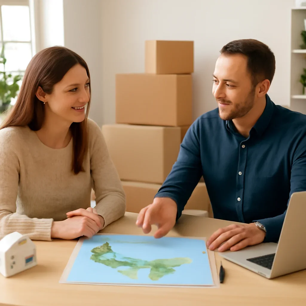 Customer reviewing moving options for Prince Edward Island