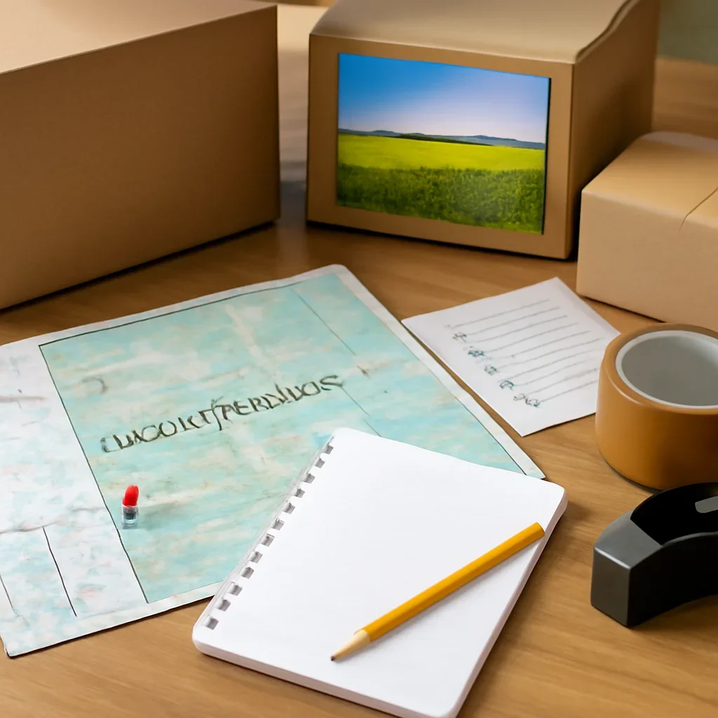 Packing and route planning materials for a Saskatchewan move