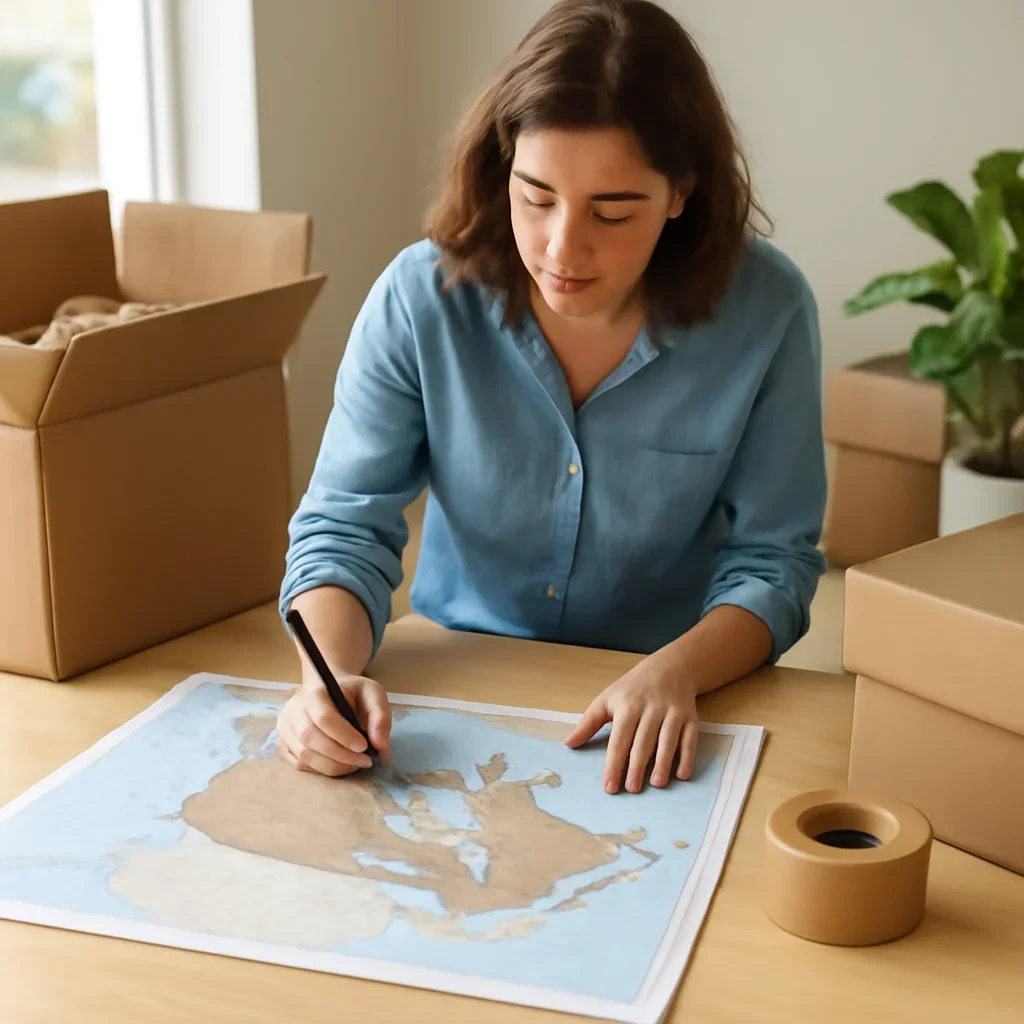 Supporting move preparation for cross-country moving